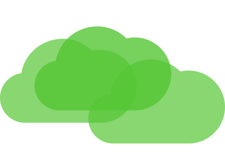 Grafiken von grünen Wolken